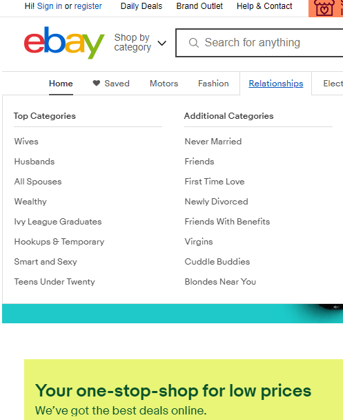 eBay Homepage